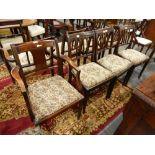 A set of eight (6+2) reproduction mahogany dining chairs