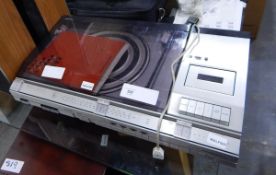 A Bang & Olufsen record player with cassette deck,