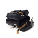 A pair of Helios binoculars in leather case