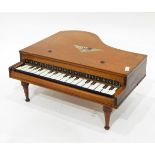 A toy miniature grand piano by S.K., a quantity of First Day Covers, engravings, etc.