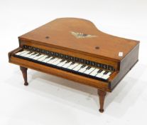 A toy miniature grand piano by S.K., a quantity of First Day Covers, engravings, etc.