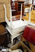 A pair of white French-style bedside tables (2)