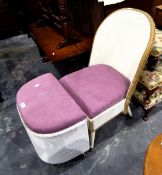 An Art Fibre linen bin and similar bedroom chair
