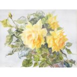 Eileen Venables Watercolour Bunch of yellow roses, signed and dated 1979 lower left,