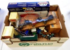 A collection of vehicles to include Matchbox, London taxi, London tour bus,