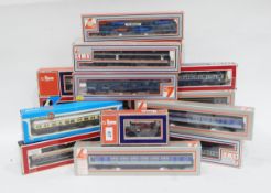 A selection of Lima model carriages, including restaurant car, super sprinter, intercity,