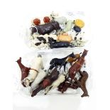 A quantity of Britains and other painted lead models of farmyard animals including cows, sheep,