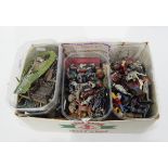 A quantity of painted lead figures including Britains and other makes, comprising animals,