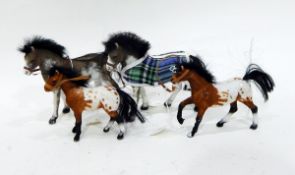 Four doll's horses