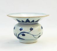 Chinese porcelain Nanking Cargo underglaze blue decorated spittoon, sold by Christie's,