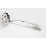 George IV silver soup ladle, fiddle pattern, Edinburgh 1826, maker Patrick Sutherland, 7oz approx.