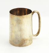 Victorian silver mug by Plante & Co, Birmingham 1894,