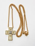 18ct gold and diamond millennium cross,