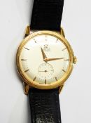 Gent's Omega automatic gold plated wristwatch with subsidiary seconds dial,