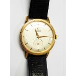 Gent's Omega automatic gold plated wristwatch with subsidiary seconds dial,