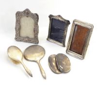 Collection of silver photograph frames,