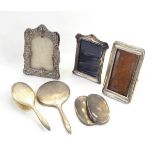 Collection of silver photograph frames,