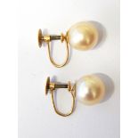 Pair of cultured pearl earrings,