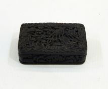Chinese Canton tortoiseshell snuff box with inscription "From China by Magnus W J Owen to William