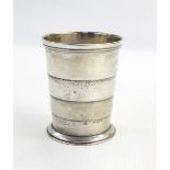 Victorian silver collapsible beaker by Walter Thornhill & Co, London 1887,