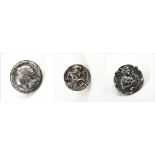 Set of six silver buttons by Turnbull Bros, Birmingham 1901,