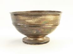 Silver circular bowl by Walker & Hall,