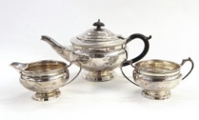 Silver three-piece teaset by William Neale,