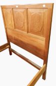 Peter Waals figured walnut single bed,