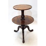 19th century mahogany circular standing Lazy Susan having graduated circular trays,