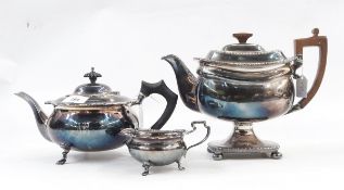 Quantity of silver plate to include pedestal teapot, further teapot,