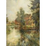 Samuel Towers (1862-1943) Pair watercolours "On the Avon near Harvington", signed lower left,