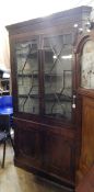 19th century mahogany standing corner cupboard,