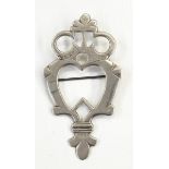 Late 18th century Scottish Provincial silver Luckenbooth brooch, probably by Charles Jamieson,