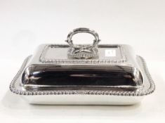 Victorian silver plated entree dish and cover by Elkington & Co,