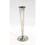 Silver flute vase,