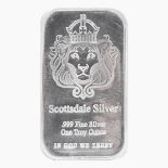 30 Scottsdale 'The One' 1 troy oz silver ingots