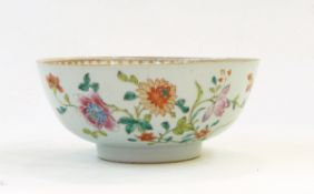 A famille rose bowl floral decorated