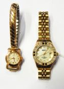Lady's Otis 17-jewel wristwatch, the case stamped 18K 0.