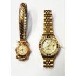 Lady's Otis 17-jewel wristwatch, the case stamped 18K 0.