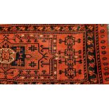 Eastern wool runner with red ground,