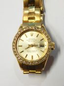 Lady's 18ct Oyster perpetual Datejust Rolex wristwatch,