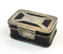 Early 19th century continental silver and tortoiseshell box,