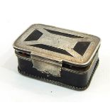 Early 19th century continental silver and tortoiseshell box,
