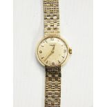 Lady's 9ct gold Longines bracelet watch with circular dial,