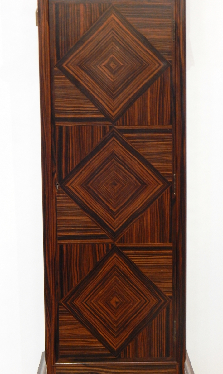 Peter Waals mother-of-pearl inlaid macassar ebony longcase clock with ogee arch hood, - Image 4 of 5