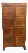 Sidney Barnsley oak two-door cupboard with visible dovetailing and visible tenon and mortice,