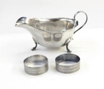 Silver sauce boat by Mappin & Webb,
