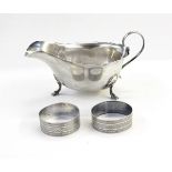 Silver sauce boat by Mappin & Webb,