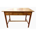 Peter Waals walnut side table, rectangular, the top with inset quadrant moulding,