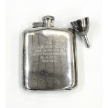 Silver quarter pint hip flask by James Dixon & Sons Limited,